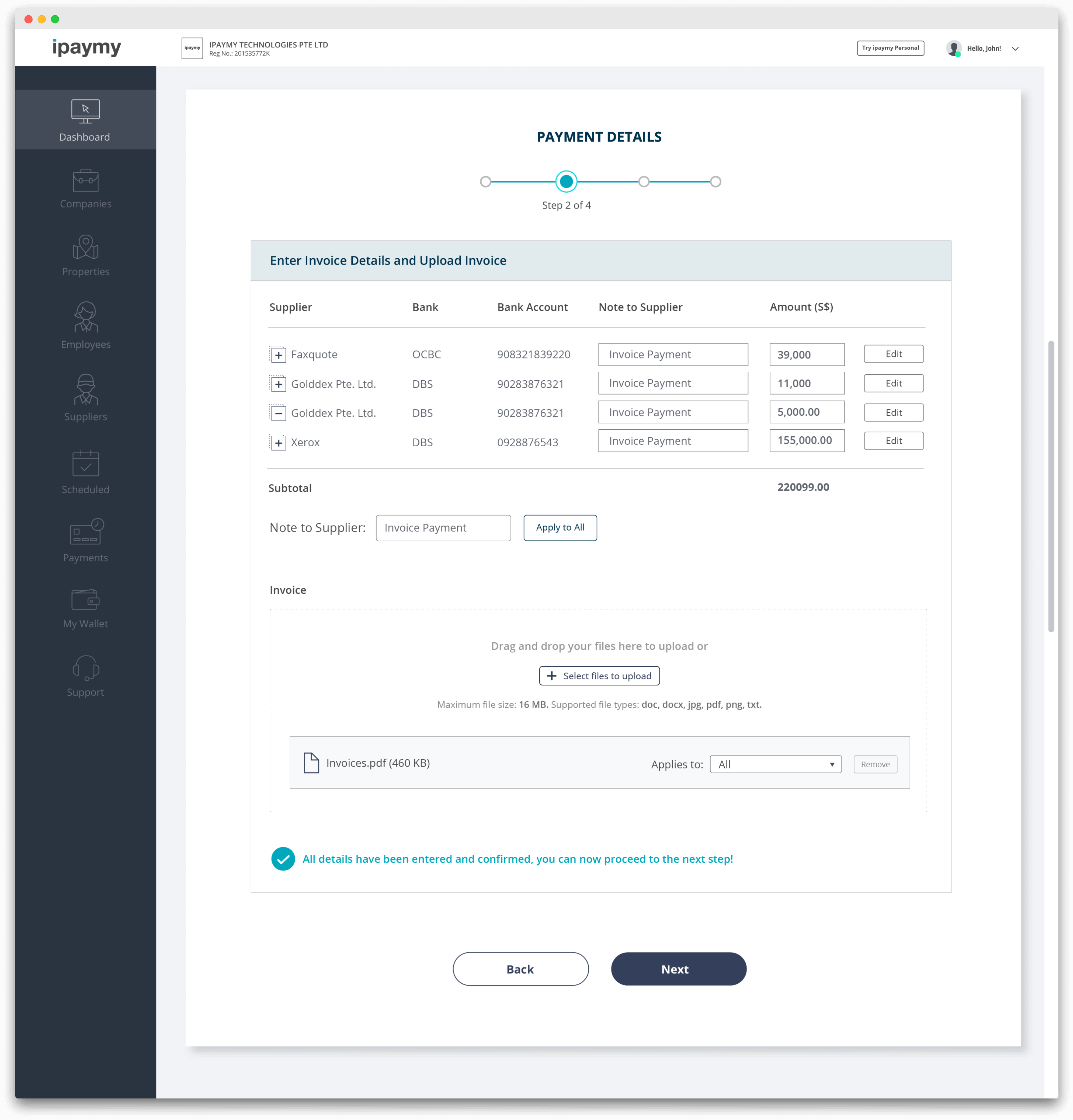 invoice payment flow